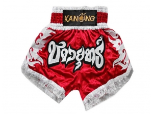Custom Boxing Shorts : KNBXCUST-2033-Red